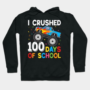 100 Days of School Monster Truck 100th Day of School Boys Hoodie